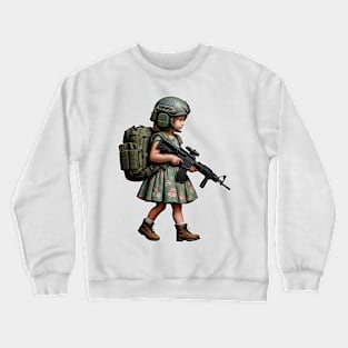 The Little Girl and a Toy Gun Crewneck Sweatshirt